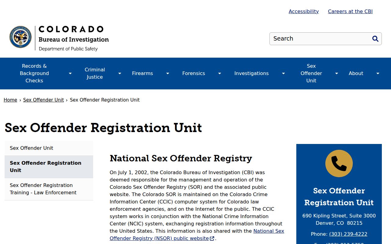 Saguache County sex offender record scope and public request routes
